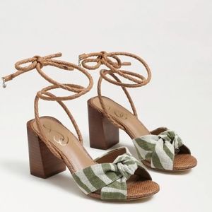 Sam Edelman Bodhi Block Heel Sandal in Soft Fern/ Natural